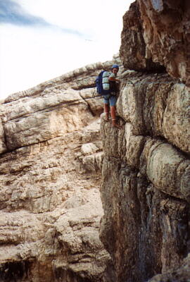 Trawers na via ferrata G. Olivierri