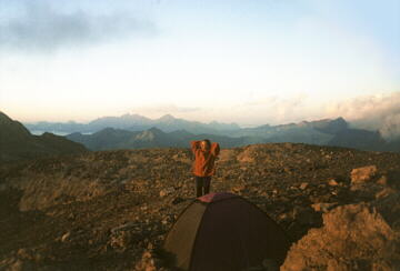 Wschd soca na prze. pod Monte Perdido.