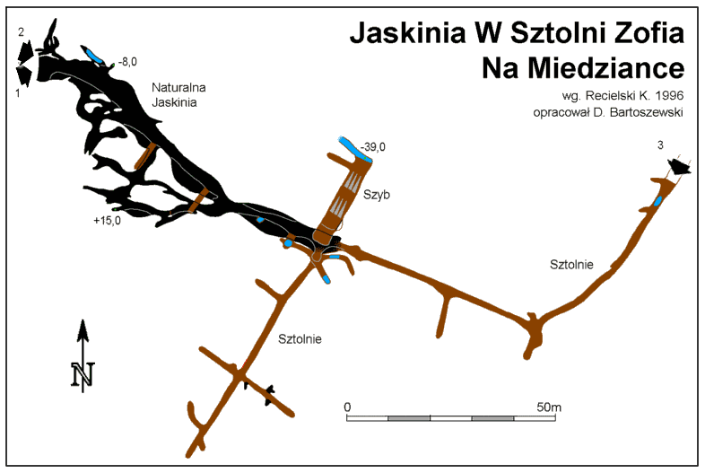 Plan Jaskini W Sztolni Zofia Na Miedziance