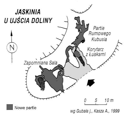 Plan Jaskini w Skorocicach u Ujcia Doliny