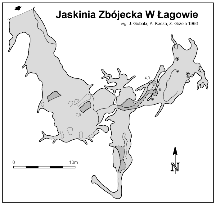 Plan Jaskini Zbjeckiej W agowie