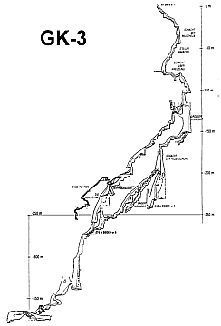 Section of cave