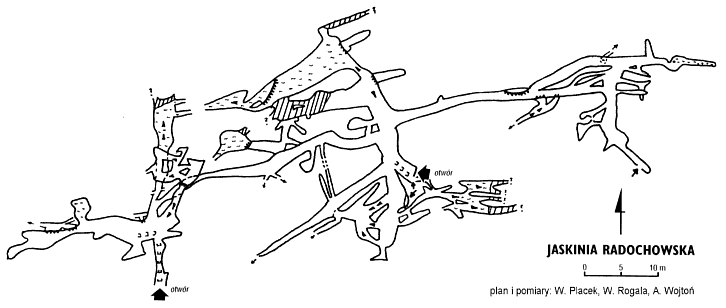 Plan jaskini Radochowskiej