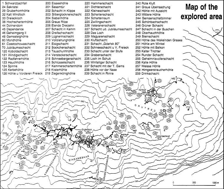 Map of the explored area, click for bigger one