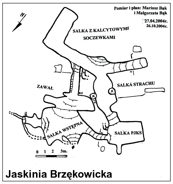 Plan Jaskini Brzekowickiej