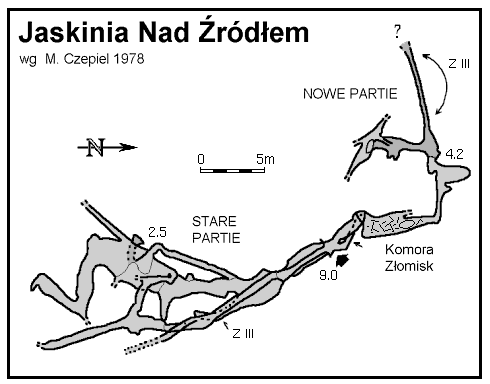 Plan Jaskini Nad Zrodlem I