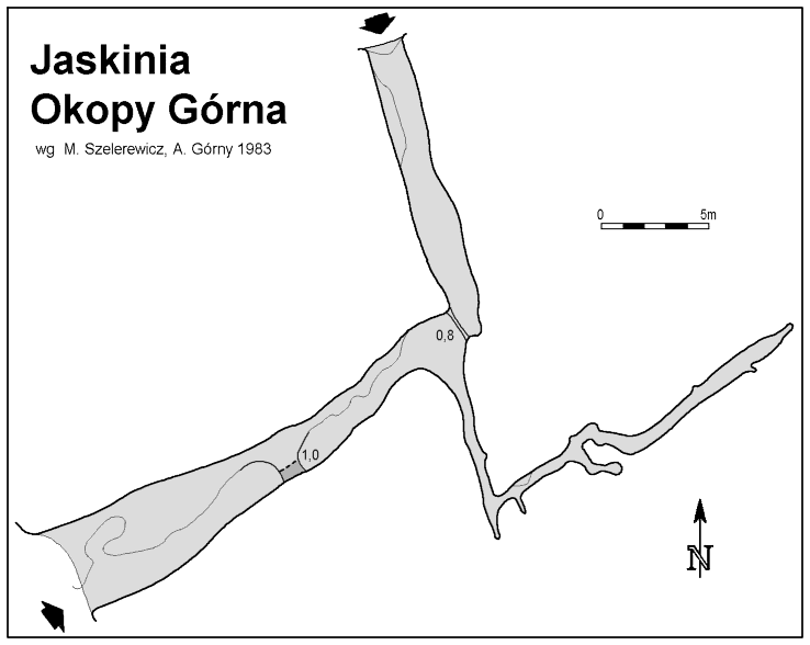 Plan Jaskini Okopy Gorna