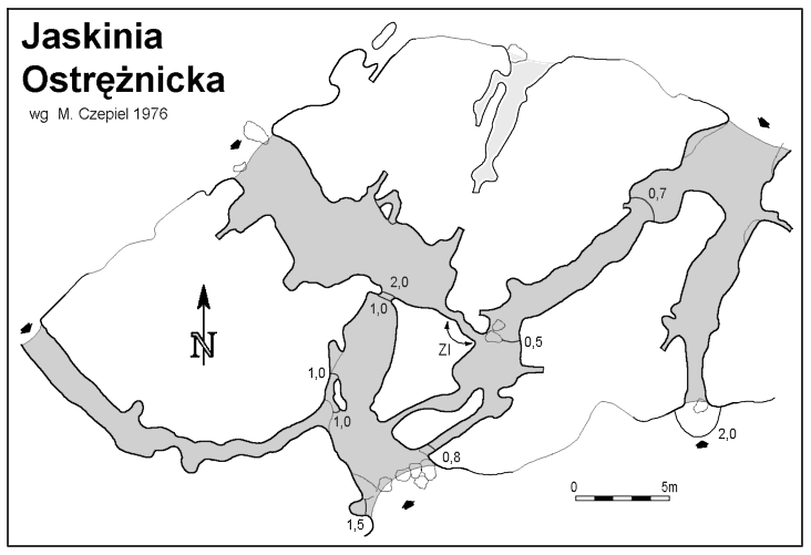 Plan Jaskini Ostreznickiej