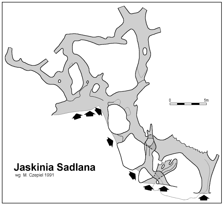 Plan Jaskini Sadlanej