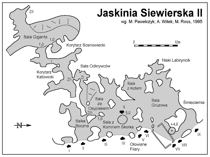 Plan Jaskini Siewierskiej II