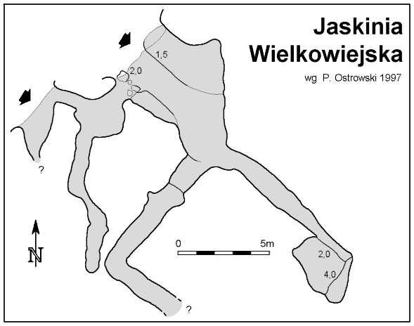 Plan Jaskini Wielkowiejskiej