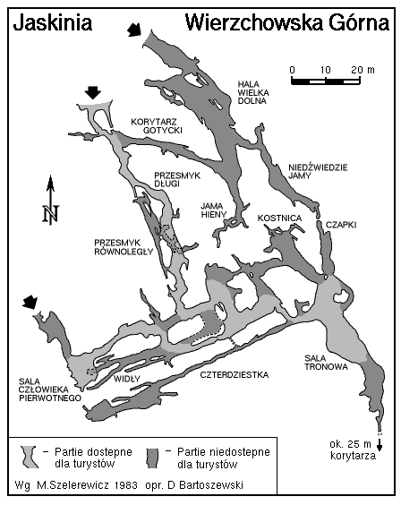 Plan Jaskini Wierzchowskiej Gornej