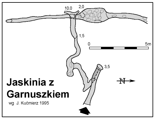 Plan i przekroj schroniska