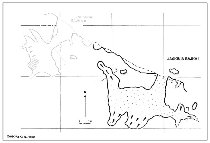 Plan jaskini Bajka I