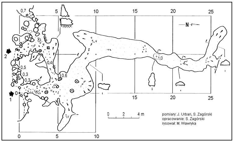 plan Jaskini w Mechowie