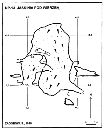 Plan Jaskini pod Wierzb